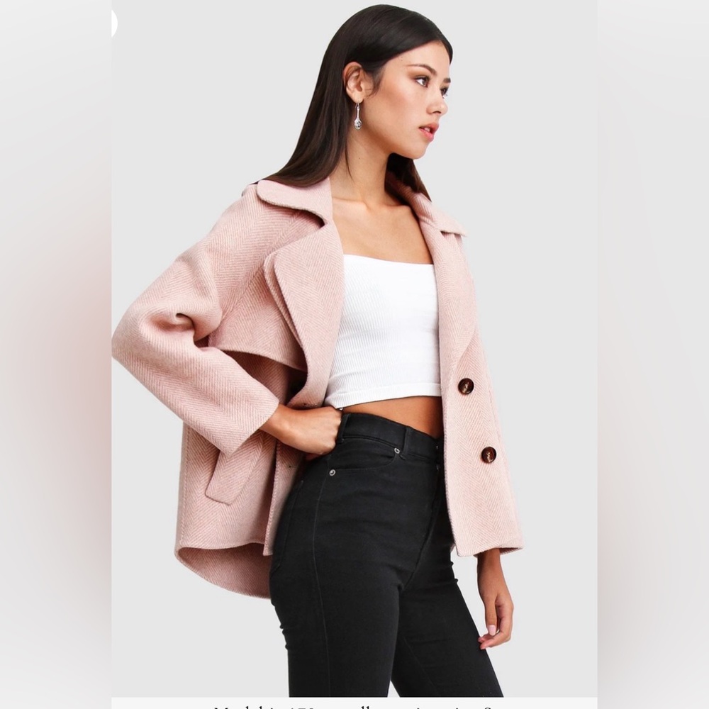 Belle & Bloom Pink Double-Breasted Coat (Designed in Australia) - Picture 5 of 13